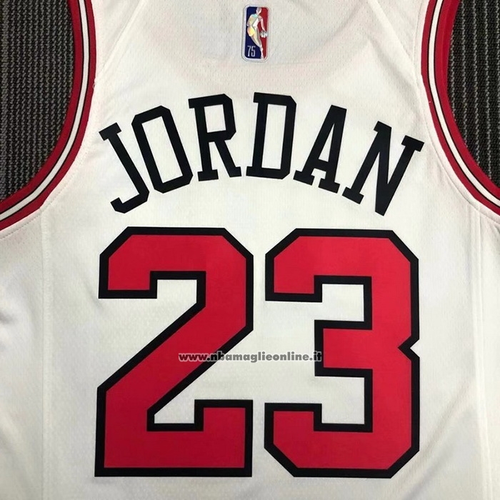 Maglia Chicago Bulls Michael Jordan #23 Association 2021 Bianco